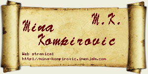 Mina Kompirović vizit kartica